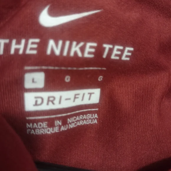 Men's‎ Jordan brand crimson Oklahoma Sooners icon wordmark performance large tee - Picture 2 of 3